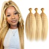 Peenoll Human Hair Bundles 18 20 22 Inch Blonde 613#