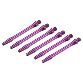 PATIKIL 45mm Aluminum Dart Shafts, Medium 2BA Thread Dart Stems Dart Accessories Throwing Fitting for Steel Tip - 6 Pack (Purple)