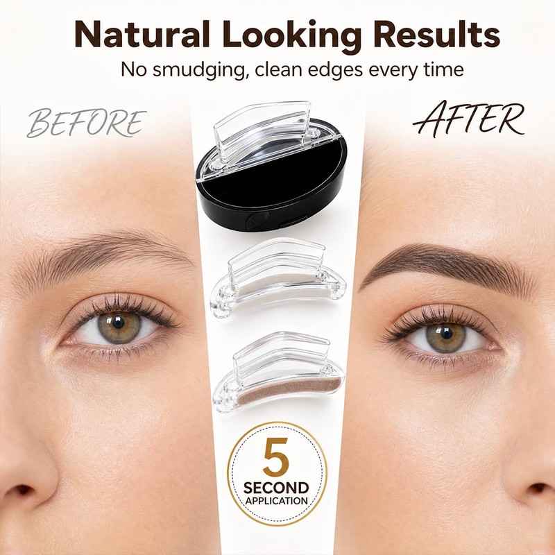 Eyebrow Powder, Eyebrow Stamp, Waterproof Eyebrow Stamp Powder Seal, Achieve