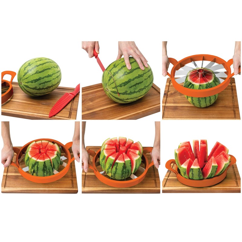 KOLORAE Extra Large Watermelon Slicer, Stainless Steel Cutter with Durable