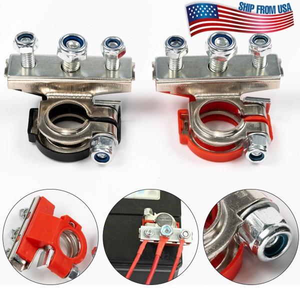 Unbranded Car Cable Battery Terminal Clamps Connect Corrosion Resistance Negative