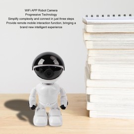 Fockety Cámara de Seguridad para el Hogar, Aplicación WiFi, Cámara Robot Astronauta 1080P, Control Remoto Interactivo, Cámara de Seguimiento Inteligente, Cámara Interior para bebé (White)