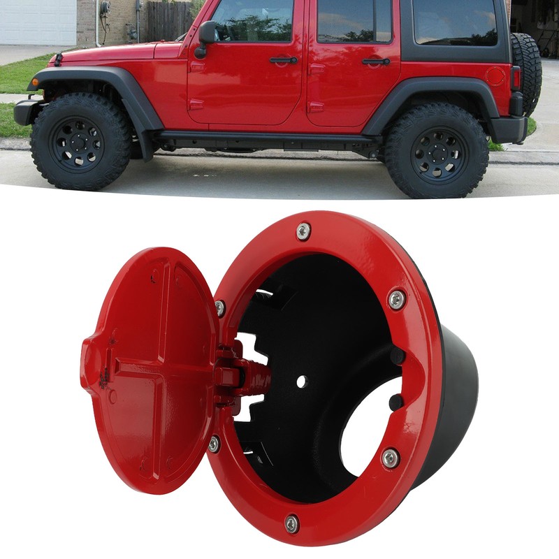 Fuel Tank Cap Red Gas Cap Cover with Red Powder