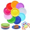 Ntwdby DIY Colourful Paper Plates, Pack of 100 Colourful Party