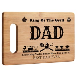 Grill Grilling Gifts for Dad, BBQ Cutting Board, King Of The Grill, Father's Day Gifts For Dad, Best Dad Ever Gift For Father