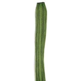 WIG ME UP - YZF-P1S18-1/TF2106 Clip-In Hair Extensions Straight Green / Black Mix Black Green 45 cm / 18 Inch