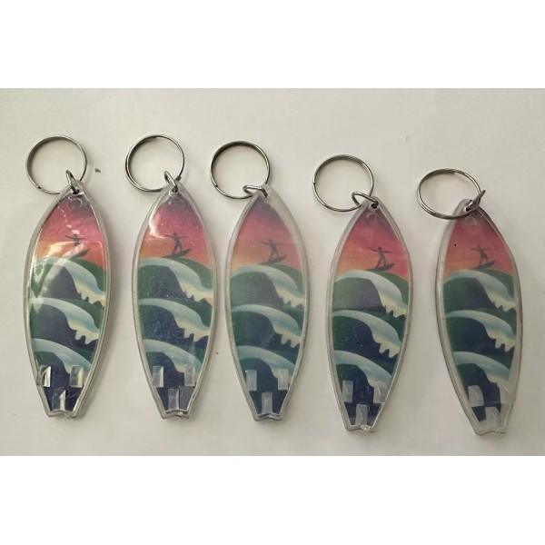 Fun Express Lot of 5 Surfboard Key chains Waves Pool