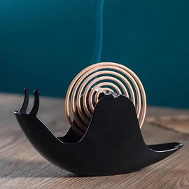 Accddio Incense Holder,Mosquito Coil Holder,Snail Incense Burner Holder,Mosquito Coil Burner of Iron Material for Table Decorations or Gifts (Black)