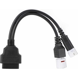 Alchiauto 3Pin 4Pin OBD2 Moto Adapter 2 in 1 3 pin 4 pin OBD2 Motorrad Diagnosekabel, 16 Pin auf 3 Pin 4 Pin OBD Motor Adapter Kompatibel mit Yamaha Kline Euro5, CRF Motorräder