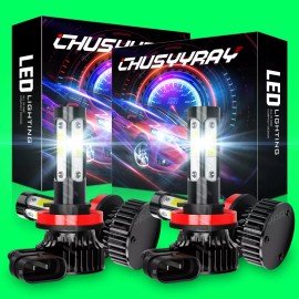 CHUSYYRAY 4PCS For Pontiac G8 2008 2009 Combo 6000k LED Headlight Hi-Lo beam H9+H11