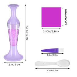 3 Pcs Brushes 1 Tray 1 Funnel and 6 Clay Glue Diamond Art Pens Tools Accessories Kits With Paintings Tray Rangement ﻿