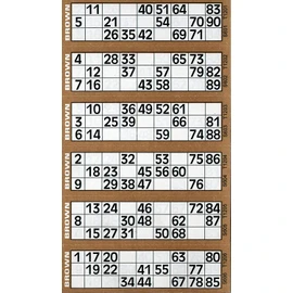 Jumbo Bingo Tickets pads 6 to view (Brown)