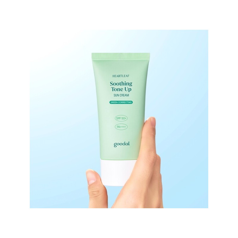 Goodal Houttuynia cordata soothing green tone-up sun cream 50ml FREE