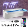 LONGRUN Waterfall Pool Fountain, Updated 5.9'' Wider Open Lip Stainless