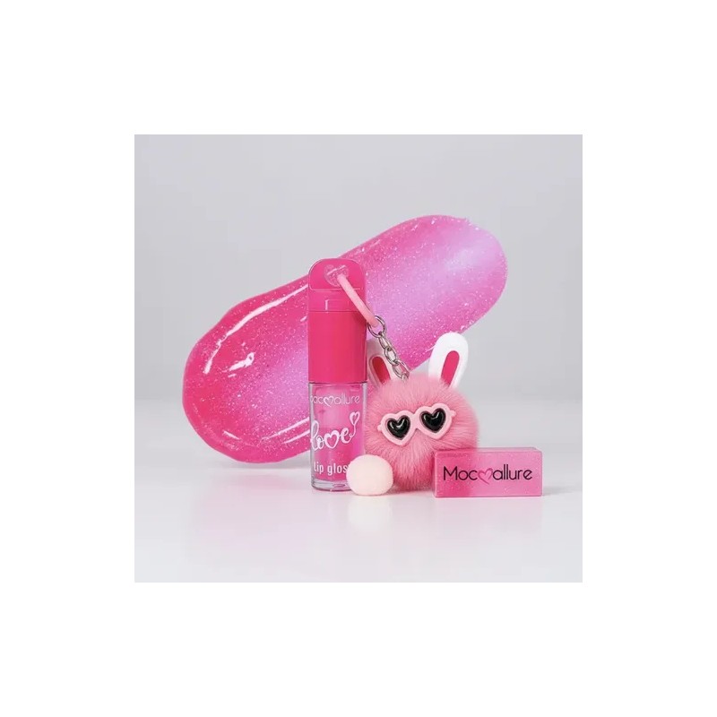 Brillo Labial Shimer Mocallure Con Llavero Conejito