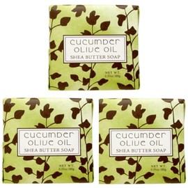 Toeah Botanic 1.9oz Soaps, Cucumber Olive Oil, 3 Pack