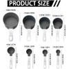 JUNEYEHX 8-Piece Grey Measuring Tools - Nylon, 4 Measuring Cups