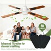 20-Piece Ceiling Fan Air Filter Pack, Fragrance-Free Activated Coconut Shell