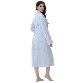 Yurhap Premium Robes for Women - Super Soft Cozy Fleece Womens Robe Plush Long Bathrobe