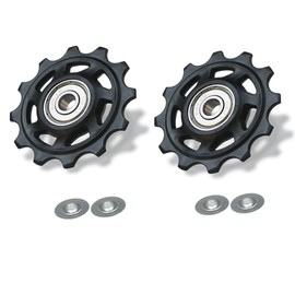 Rear Derailleur Rollers, Cycling Gear Rollers, 12-T Cassette, 12-Tooth Rear Derailleur, Tensioner Pulley and Guide Roller, Rear Derailleur, Pulley, Compatible with Road Bike and Urban Cycling