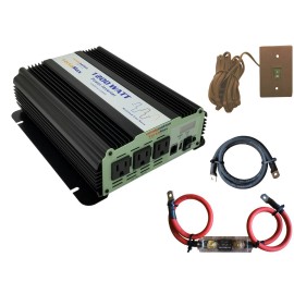WindyNation VertaMax 1200 Watt Modified Wave Power Inverter + Cables + Fuse + ON/OFF Remote