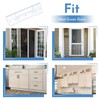 3Pack Screen Door Hinges, White Aluminum 1/8 in. Grooved Center