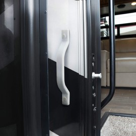 RecPro RV Grab Assist Handle | 9 1/2 Inches | Black or White | Exterior Assist Handle (1 Handle, White)