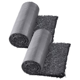 Happybuy Recycled Rubber Mulch for Landscaping, 2 Rolls of 96 x 22 in Rubber Mulch Mat, Permanent Rubber Pathway, Natural-Looking Black Mulch as Garden Edging for Plants, Vegetables & Flower Garden