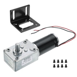 uxcell DC 12 V Deceleration Motor, 12 RPM, Gear Motor, High Torque, 0.3 inch (8 mm) D Axis, 31 ZY Type, Wire Included, Mounting Plate and Screws Included
