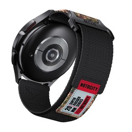NotoCity Compatible with Galaxy Watch 6 Band Galaxy Watch 5 Watch 4, Classic 6 43mm 47mm/ Watch 5 Pro 45mm/ Watch 4 Classic 42mm 46mm, 20mm Rugged Nylon Loop Replacement Strap (Large, Camouflage)