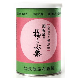Nagaike Kombu Nagaike Plum Kobu Tea, 2.8 oz (80 g) x 1 Can, No Chemical Seasoning, Reduced Salt, Made in Hokkaido, Natural True Kelp