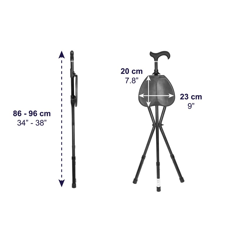 KMINA PRO - Cane Chairs for Adults (Height Adjustable Handle),