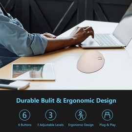 Super Space Ergonomic Wireless Computer Mouse, White, Unisex