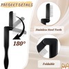 2Pcs Folding Eyelash Comb Stainless Eyelash Separator Teeth Eye Lash