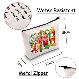 Ciao Bella Makeup Bag Italy Word Ciao Gift Milk Tea Cup Cosmetic Bag Italy Travel Gift Italian Hello Bag, Ciao Milk Tea Makeup Bag