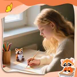 Ammonite Positive Red Panda Gifts, Mini Resin Emotional Support Gift, Cute Desk Decor for Kids Women Friends Lover, Stress Relief, Motivational Decor