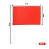 Pack of 12 Mini Plain Red Flags Small Simple Red