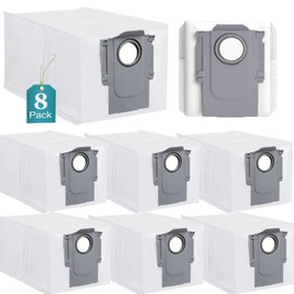 Fukmory 8 St1ck Staubbeutel kompatibel mit Roborock Saros 10R/Q Revo/Qrevo Pro/Qrevo MaxV/Qrevo Curv/Qrevo Master/S8 MaxV Ultra/S8 Max Ultra Saugroboter,3L gro?er Kapazit?t Staubsaugerbeutel Beutel Ersatztei