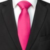 RBOCOTT Hot Pink Tie Polyester Necktie for Men(61)