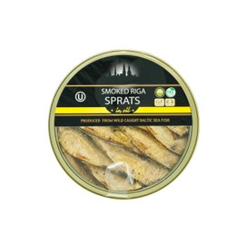 Grilled Catch Smoked Brisling Sardines in Oil - Riga Sprats, (pack of 10) Gourmet Sprotten, Wild-Caught, BPA-Free Tinned Fish, Rich in Omega-3, Vitamin D & A, 5.6oz Cans, Keto Friendly, No Preservatives