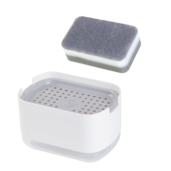 Obsoorth 10oz Dish Soap Dispenser for Kitchen Sink with Sponge