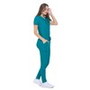 Natural Uniforms Ultra Stretch Form Fitting Womens Scrub Set (Teal,