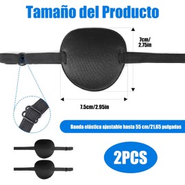 2 Piezas Parches para Los Ojos, Parches para Ojos Ajustables, para Tratamiento de Ambliopía y Protección, Parche Ojo Ajustable para el Estrabismo para Niños Parche Ocular Cómodo Para Niños, Ayuda En El Tratamiento De Ambliopía Y Protección Ocular Con Dise