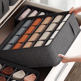 Wardrobe Clothes Organizer 6-20 Grids Clothes Trousers Jeans Storage B