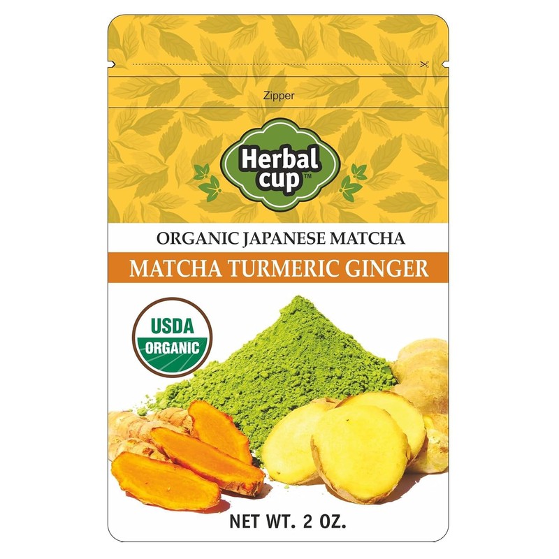 Herbal Cup Té Matcha Japonés Orgánico (Matcha Cúrcuma Jengibre, 2