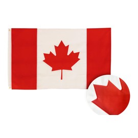 Canada 3 X 5 Heavy Duty Flag - Vivid Color and Four Rows Stitches For Fly End Two Rows Stitches - Canadian National Flags 210D embroidery Maple Feaf,polyester Cloth Longest Lasting with Brass Grommets