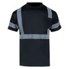 WISIGO High Visibility Short Sleeve T-Shirts with Reflective Strips and