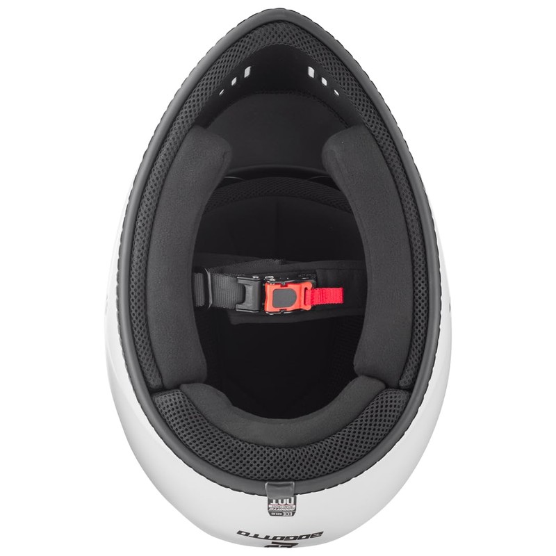 Bogotto FF980 Caferacer Cross Helmet (Matte White, XS)