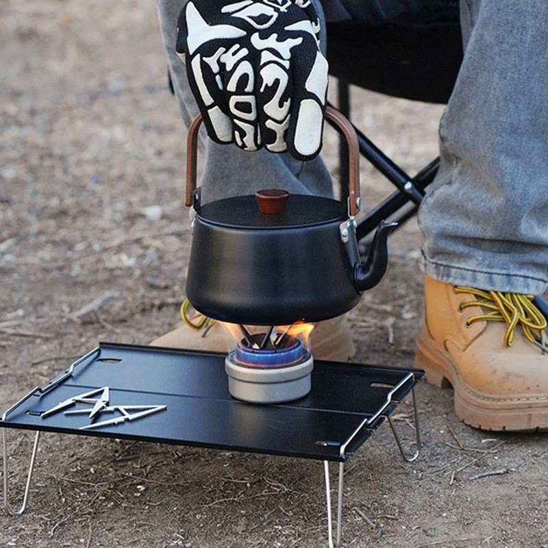 Foldable Alcohol Stove Pot Stand,Stainless Steel Crossing Pot Holder,Camping Kettle