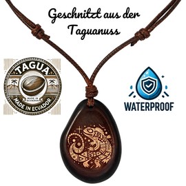 Amarumi Taguan nut necklace, Wood, 0